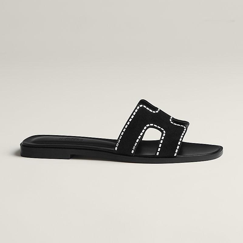 Giày Hermes Oran Sandal Nữ Đen